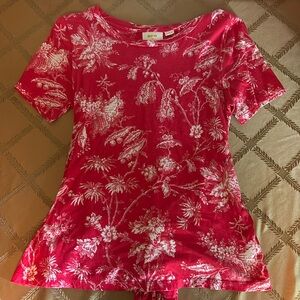 Pink and White Anthropologie Blouse